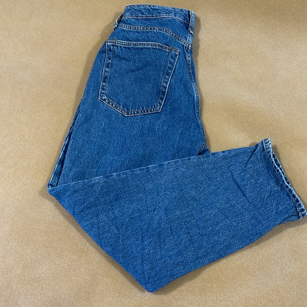 RAG & BONE ALISSA HIGH WAISTED BARREL CUT ANKLE BUTTON FLY FRONT JEANS (Altered) - Picture 13 of 16